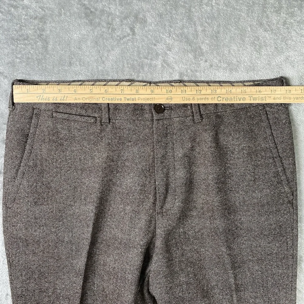 Banana Republic Vintage Straight Fit Pants Mens Size 34x30 Brown Wool Blend Prep